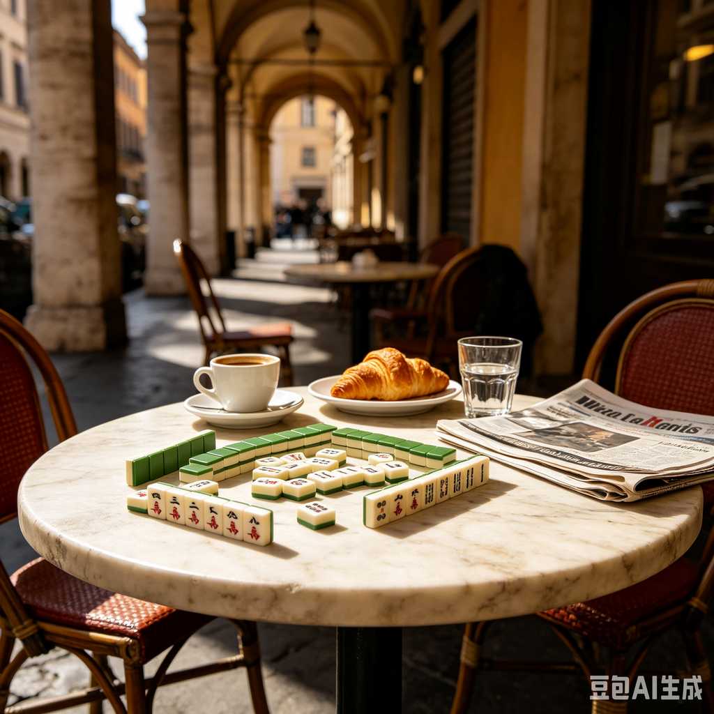 printed logo mahjong set